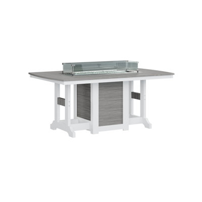 Berlin Gardens Garden Classic Regular Top With White Base Fire Pit Counter Height Dining Table