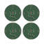 Sous-verres ronds en cuir Thistle and Snake-119015197