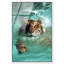 Oliver Gal Feline Pool Dip Animals - Framed Acrylic Glass Wall Art-1828961832-1828961846