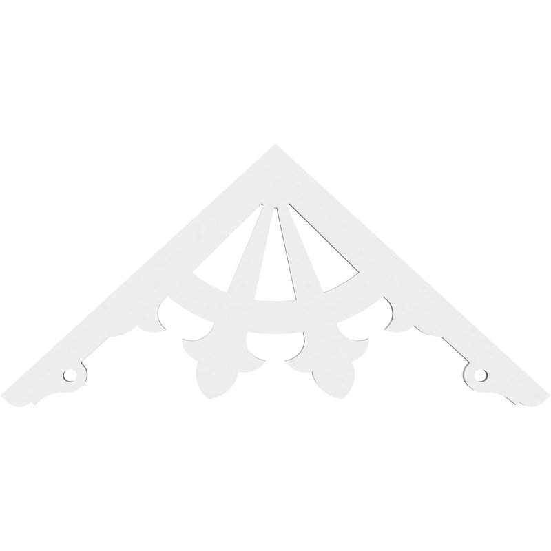 Pignon en PVC de qualité architecturale Riley, H 16,5 po x l 36 po x P 1 po, 11 / 12