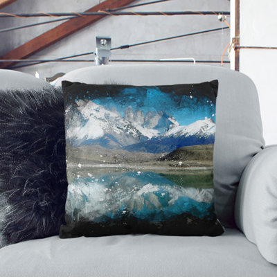 Lake and Mountain in Argentina Scatter Cushion