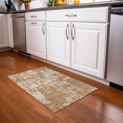 Machine Washable Indoor/Outdoor Chayden ACN1008 Copper Rug