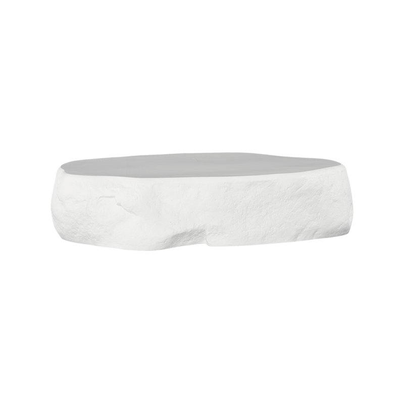 Quarry Coffee Table, Extra Large, Black Glamstone, Glamstone / White