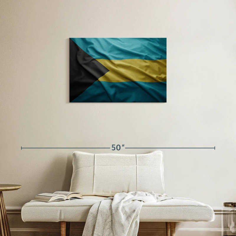 Borges Waving Bahamas Flag, 20" H x 30" W
