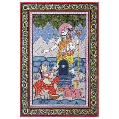 Goddess Parvati Worships The Shiva Linga
