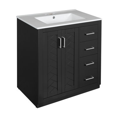 Meuble-lavabo 30 po avec lavabo en céramique