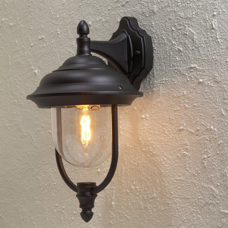 Parma Outdoor Wall Lantern, Black