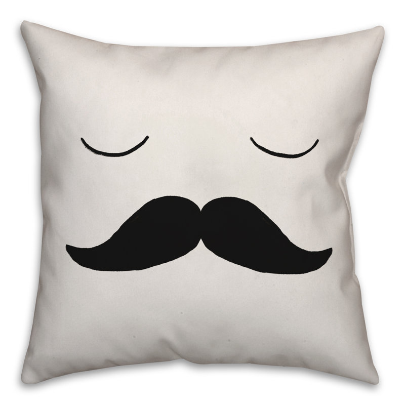 Black and White Reversible Square Throw Pillow