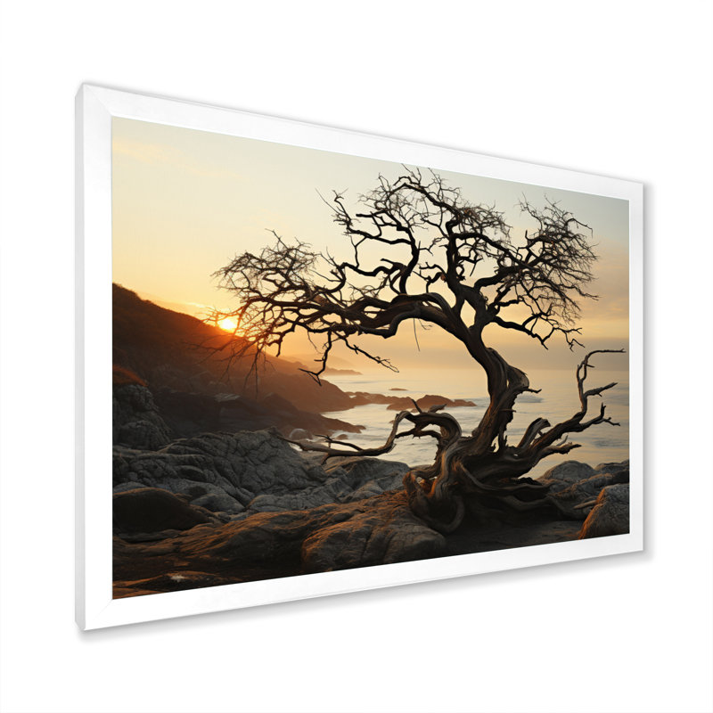 Photo de plage Sables d'or VI - impression, H 30 po x l 40 po x P 1,5 po, Cadre photo blanc