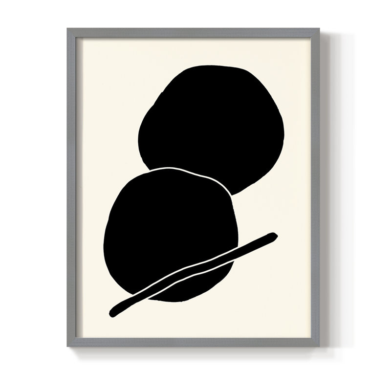 Sticks & Stones I V30, reproduction d'art encadrée - bois massif, H 11 po x l 9 po, Gris