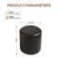 30cm Small Round Faux Leather Upholstered Ottoman-1061551666