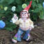 Statue de jardin «Chick» Nowaday Gnome Hippie Janice
