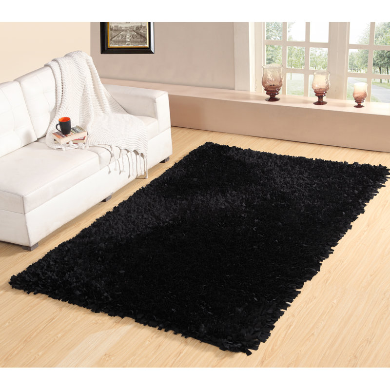 Rosebank Black Area Rug, Rectangle 3'6" x 5'6"