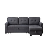 Stylish Sofa Reversible Sleeper Sectional Sofa With Storage Chaise, Accent Sofa