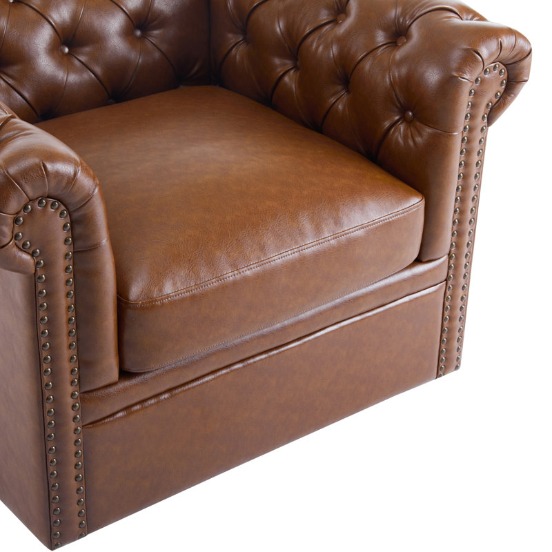 Fauteuil club pivotant Chesterfield