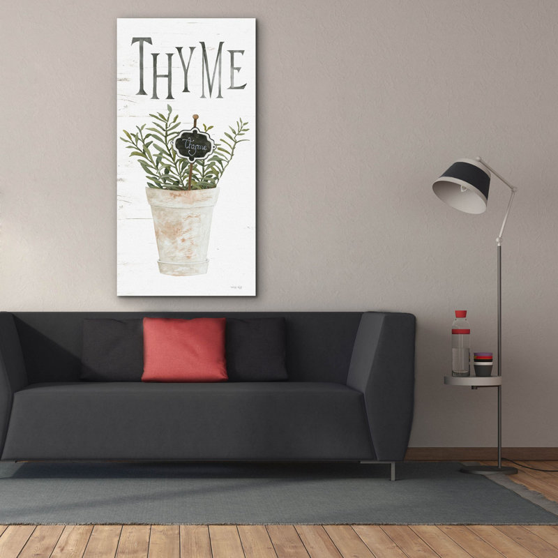 «Thyme» par Cindy Jacobs, art mural sur toile, H 60 po x l 30 po x P 1,5 po