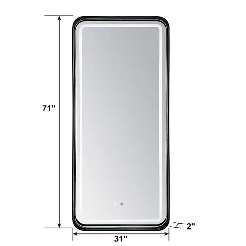 MODEST LED Floor MIRROR, Black