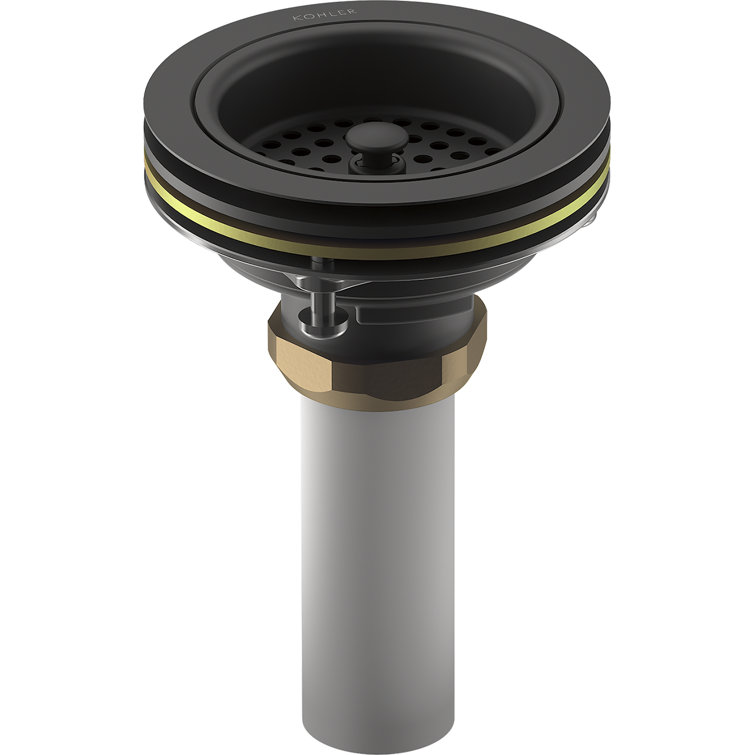Duostrainer Sink drain and strainer with tailpiece