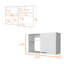 Armoire murale blanche de 28 pouces de largeur avec tablette fonctionnelle et 40 tablettes spacieuses