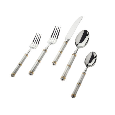 Castello 18/10 Stainless Steel Gold 5 Piece Set, Service For 1