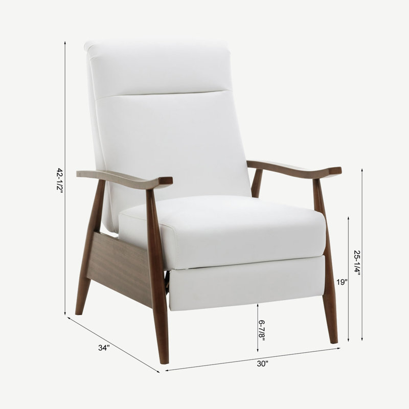 Recliner, Cuir PU blanc