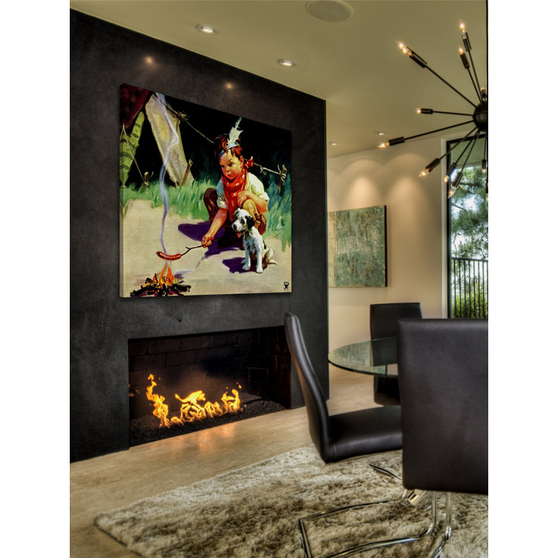 Camp Friends - Wrapped Canvas Print, 102cm H x 102cm W