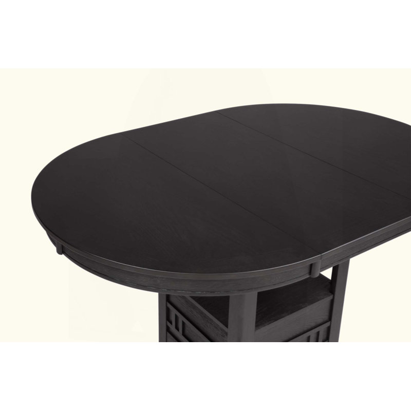 Table de salle à manger Casual, Noir anthracite, Noir anthracite
