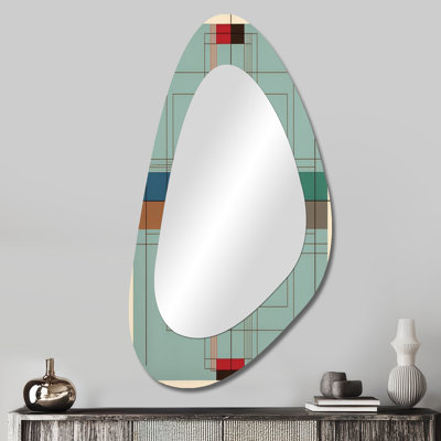Rétro miroir mural moderne Mid-Century IV - Abstract Midcentury Shape
