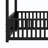 Metal House Bed With Detachable Shelves-1125106454