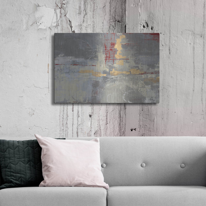  «Missing You Red C» par Silvia Vassileva, art mural en métal, 36 po x 24 po, H 24 po x l 36 po