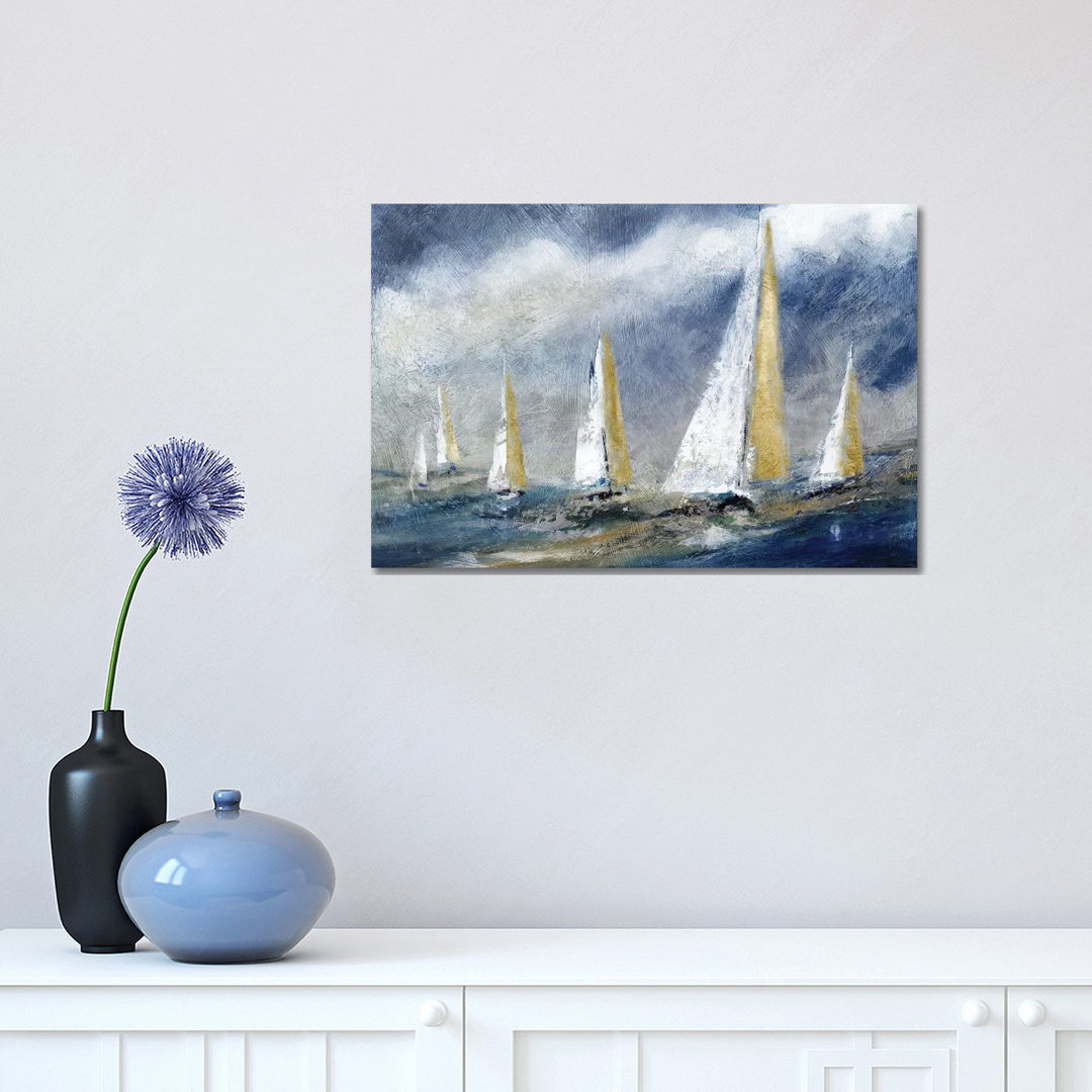 Indigo Swells by Carol Robinson - Painting on Canvas