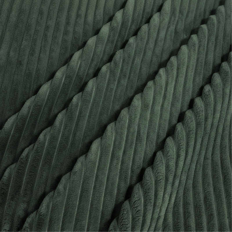 Repose-pieds plein Corduroy Upholstery, Vert foncé