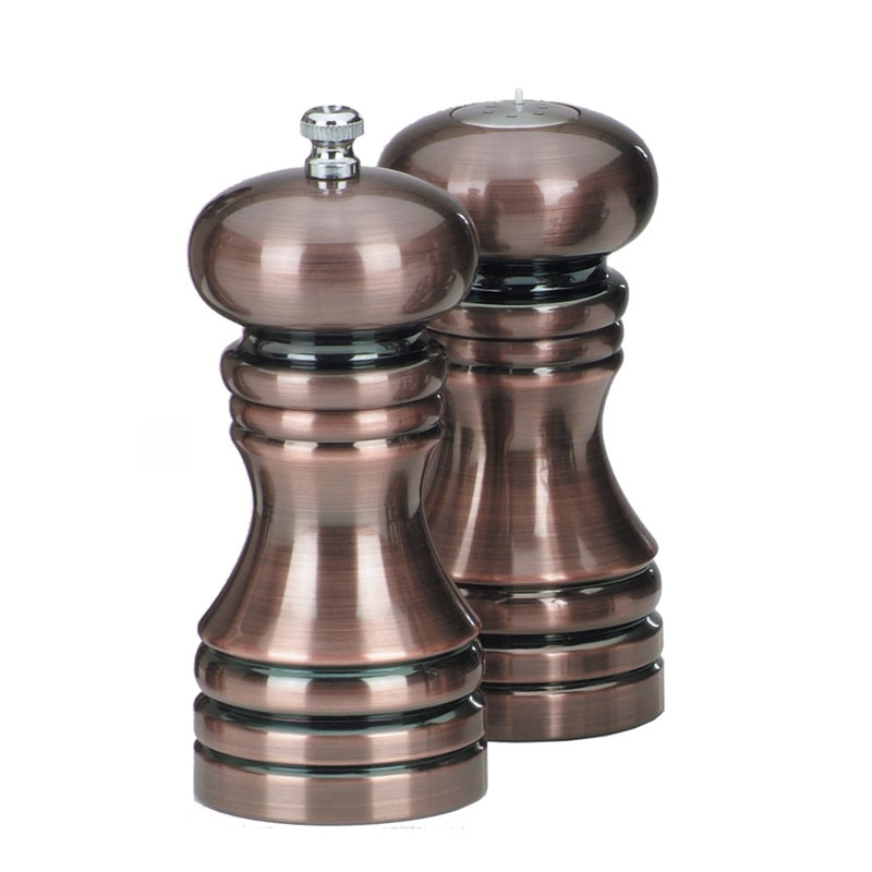 Chef Specialties Salt and Pepper Grinder Set, 5" H x 4.5" W x 2.5" D