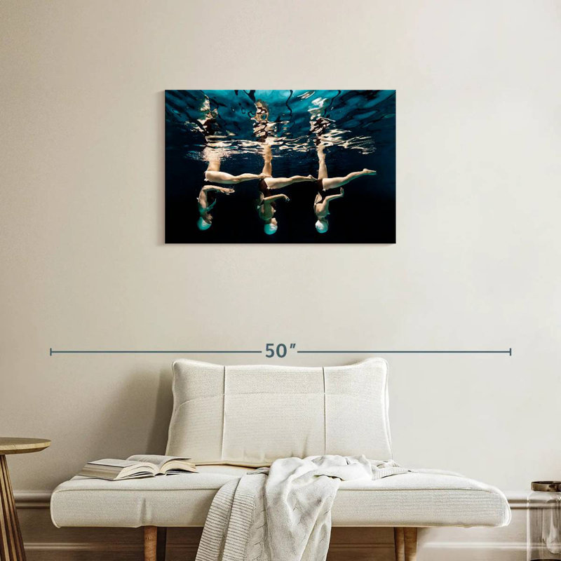 Sireci Flipped Synchronized Swimmers, 20" H x 30" W