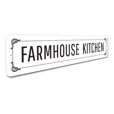 Enseigne en aluminium Vintage Farmhouse Kitchen