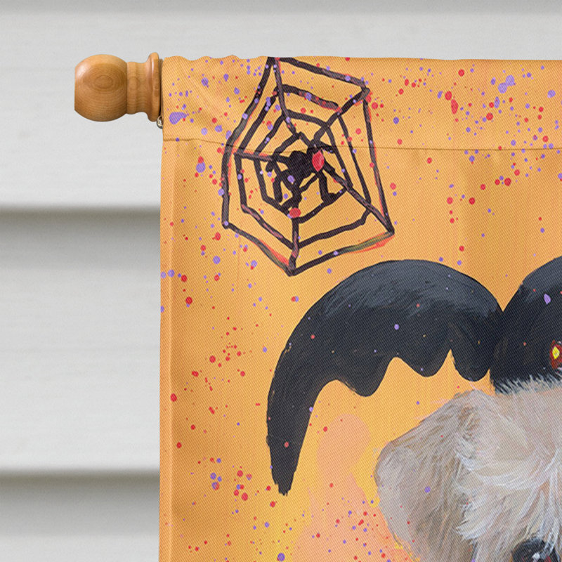 Drapeau de maison Hvidovre Sheltie Halloween en polyester à 2 faces 3 x 2 pi, Terrier irlandais - Halloween