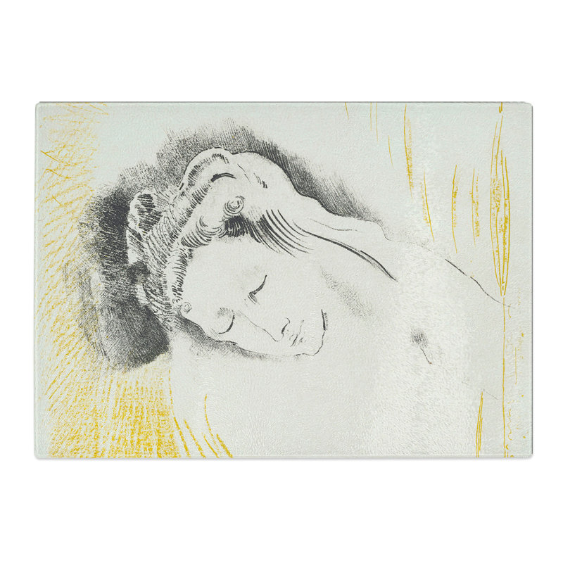 The Shulamite by Odilon Redon Chopping Board, 0.4cm H x 20cm W x 28.5cm L