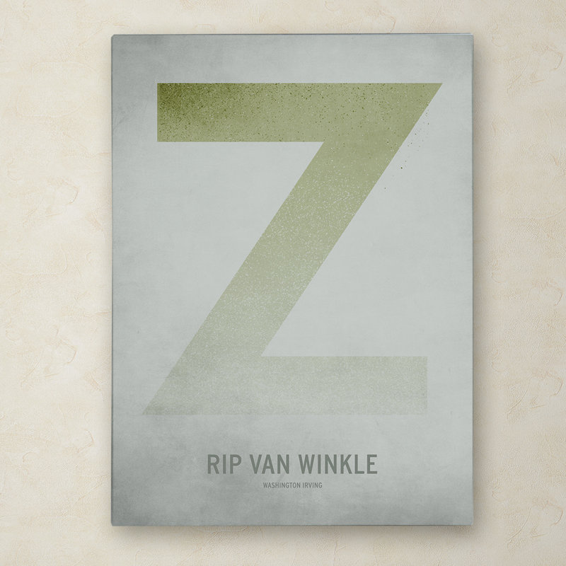 « rip van winkle », art sur toile, H 32 po x l 24 po x P 2 po