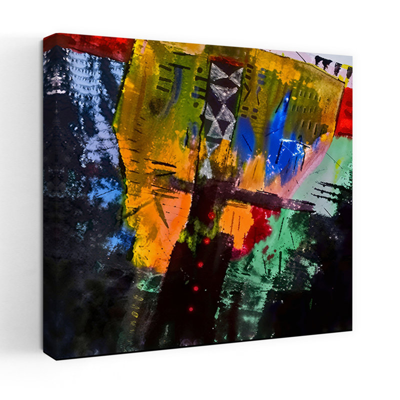 Art contemporain, art contemporain abstrait, H 18 po x l 18 po