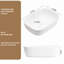 Lavabo de salle de bain rectangulaire classique en céramique blanche, modèle esthétique de la mode, film de teinture - surface, esthétique à installation rapide, glacis, rapide