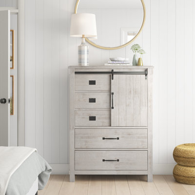 Zaniaya Solid Wood 40'' W 5 - Drawer Dresser