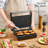 Panini Press Grill, Compact Size, Gourmet Sandwich maker with Non-Stick Coating Plate, Opens 180 Degrees, Black