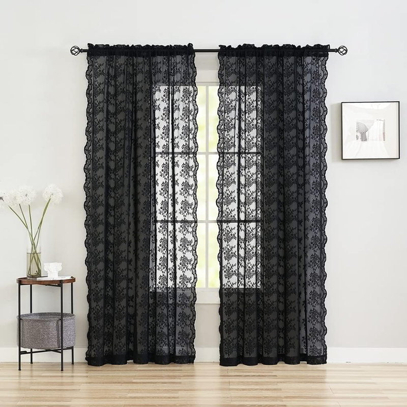 Black See Through Curtains
