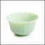 Service de vaisselle 3 pièces en verre de jade Timeless Beauty, bords festonnés de style rétro, durable et lavable au lave-vaisselle