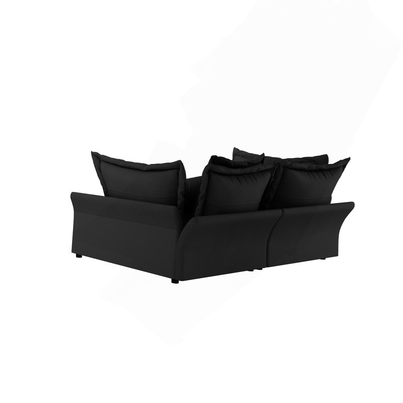 Canapé moderne noir 90,55 po Cloud