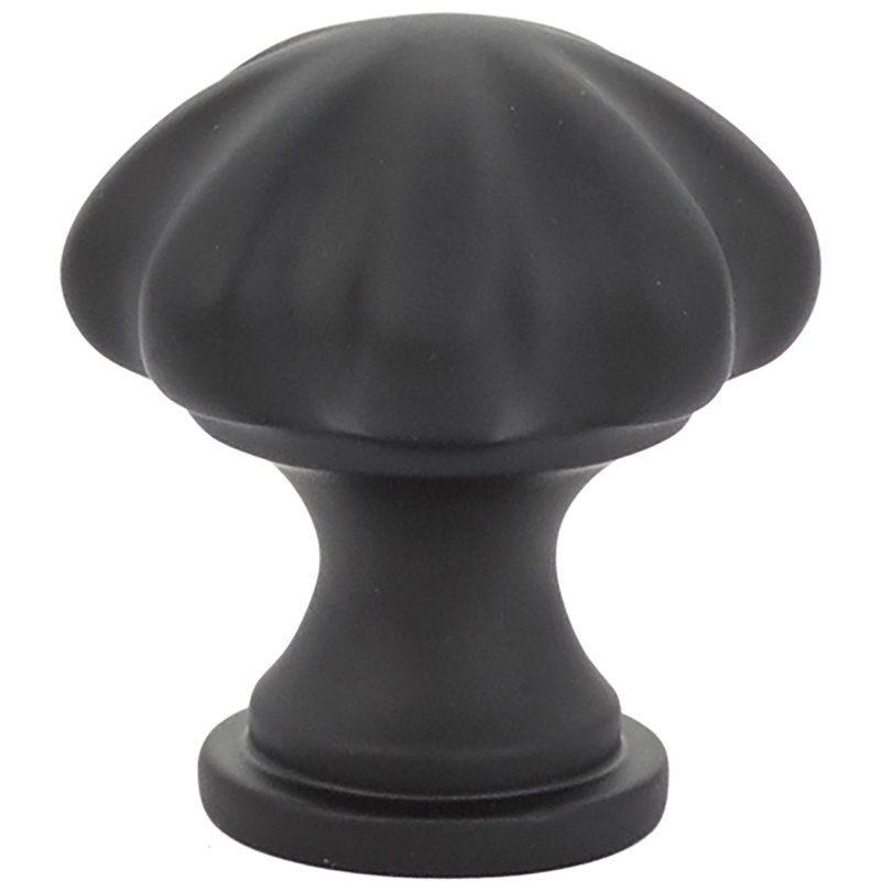 Poignée d'armoire Emtek Melon, Noir mat, H 1,75 po x l 1,75 po x P 1,75 po
