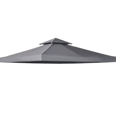 Auvent de remplacement pour abri de jardin 9,84 'X, 2, gris foncé, bloc extérieur gris 9,8' de résistance à l'extérieur