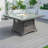 Carnelian Square Aluminum Propane Smokeless Fire Pit Table with Hidden Fuel Tank