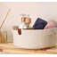 Ensemble de paniers en coton faits à la main (3 pièces), couleur écru, 9,8 x 9,8 x 3,9 pouces | 100% corde de jute de coton, durable et élégante | Parfait pour le rangement, l'organisation et la décoration intérieure | Comprend un support pratique-310065251-310065254