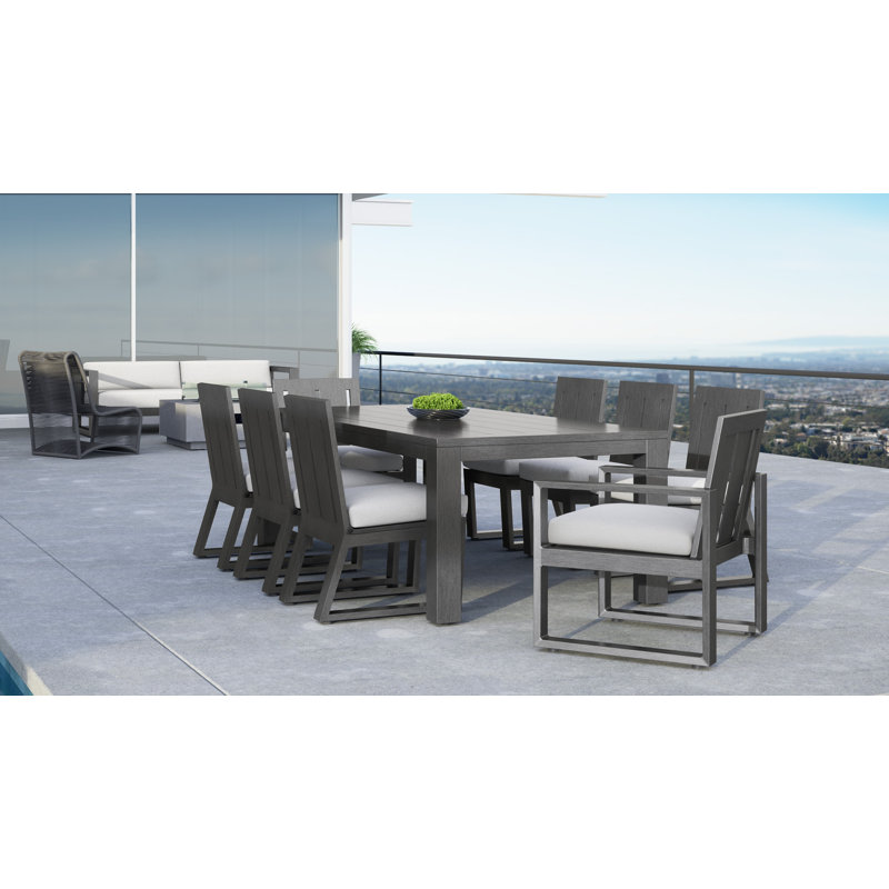 Redondo Outdoor Dining Armchair, Cast Silver Sunbrella®